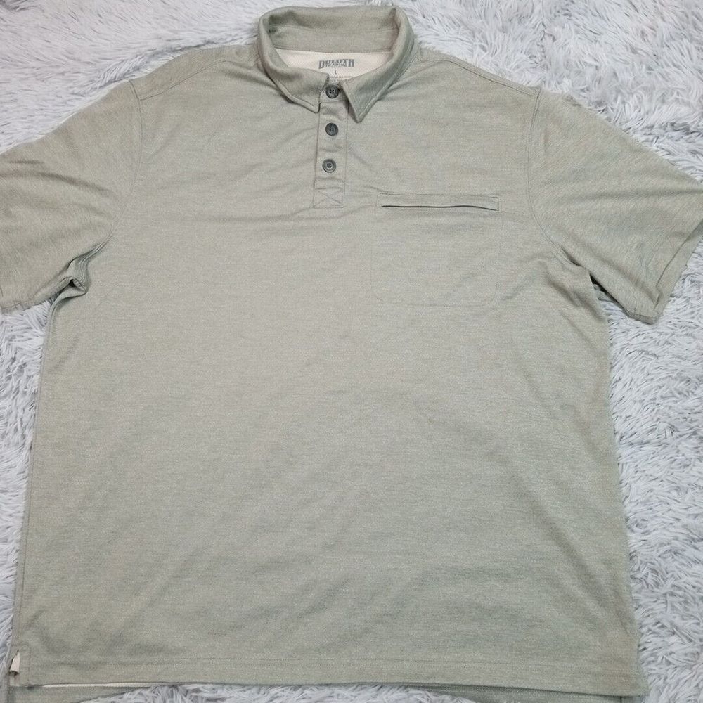 Duluth Trading Co. Shirt Mens L Polo Golf Preppy Work Chore Casual Active